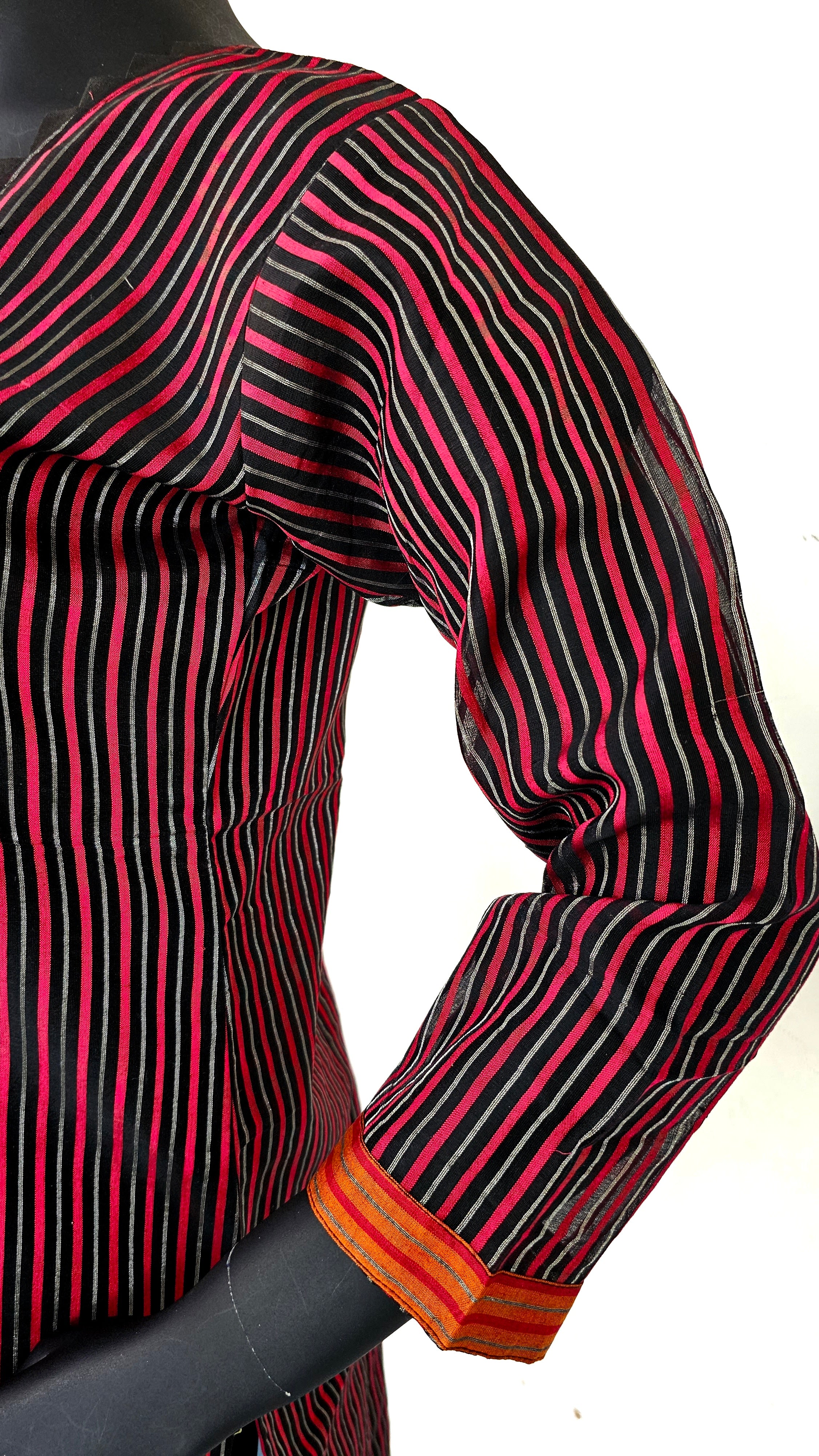 Sustainability Meets Style: Black Striped Ready-to-Wear Kurta