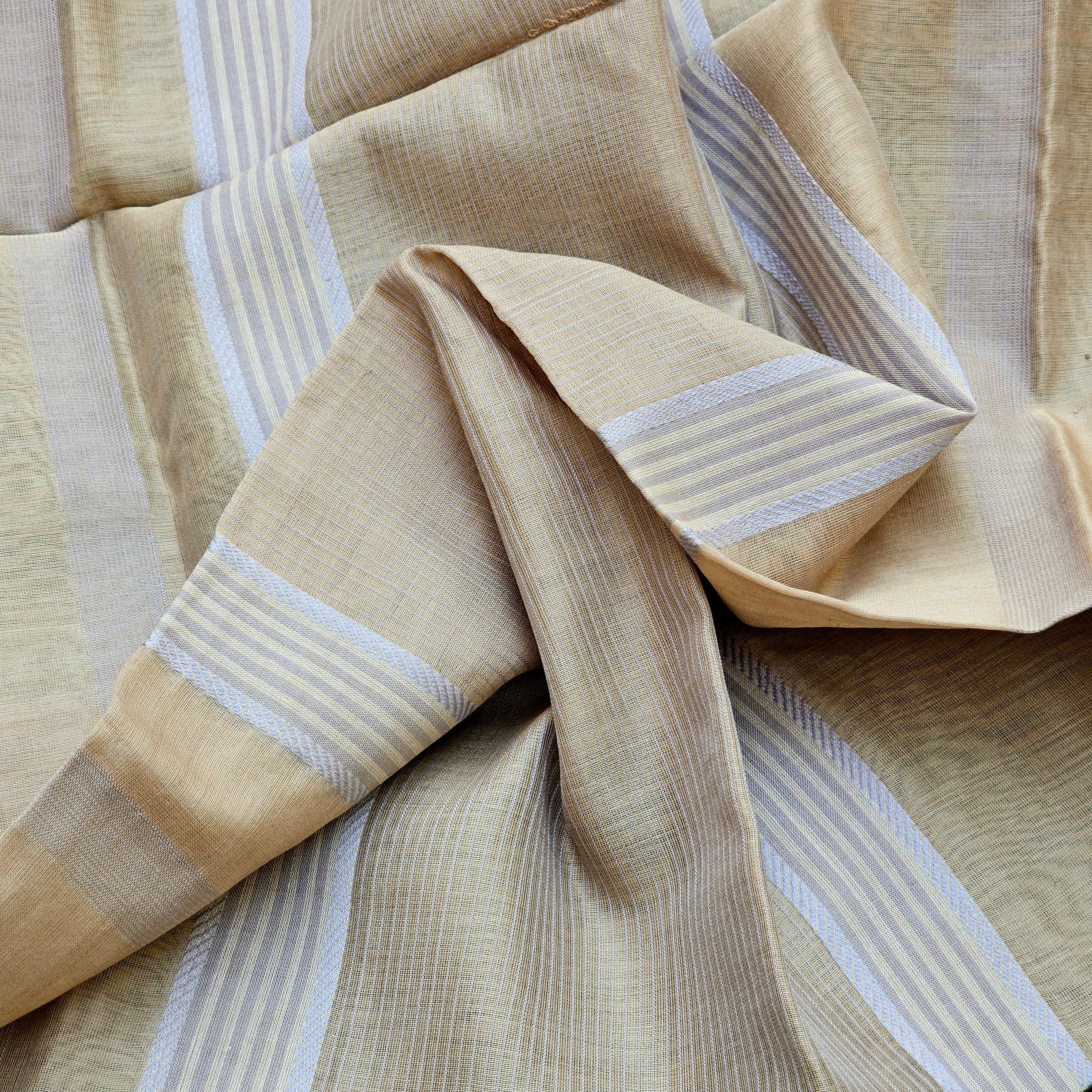 Stole with Stripes and woven Borders.