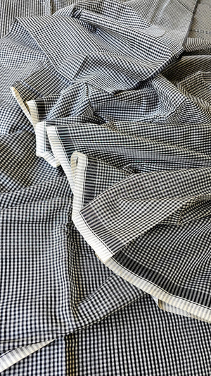 4×4 Black and White Checks Fabric.