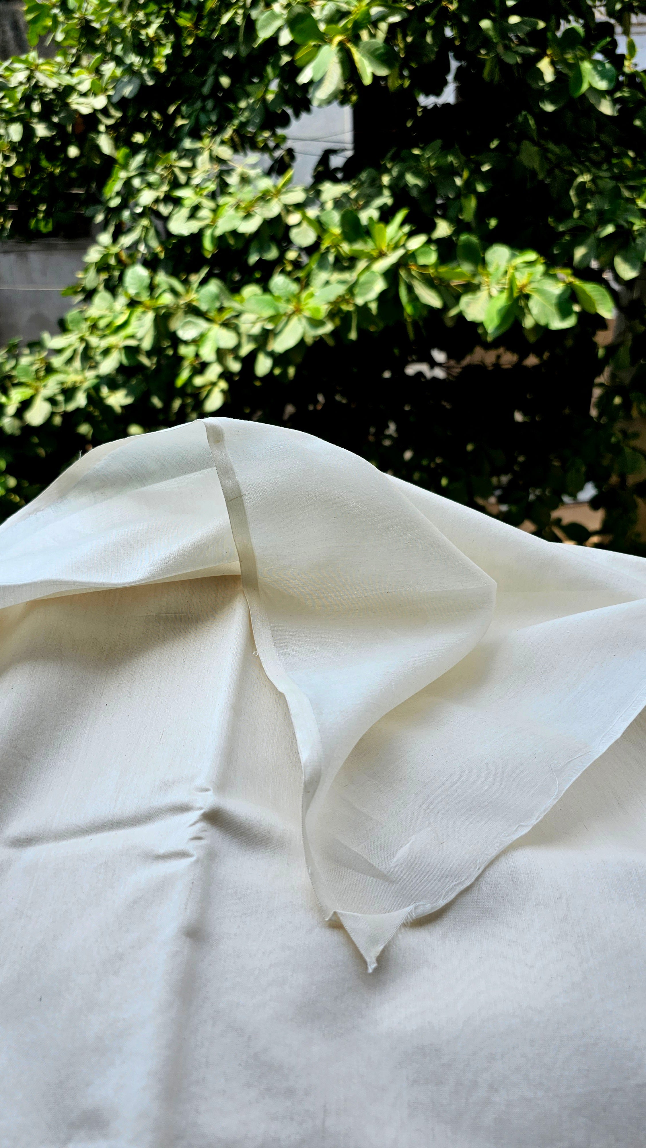 2/120 Count Cotton  Off White and Dyeable Silk/Cotton running Fabrics. 
