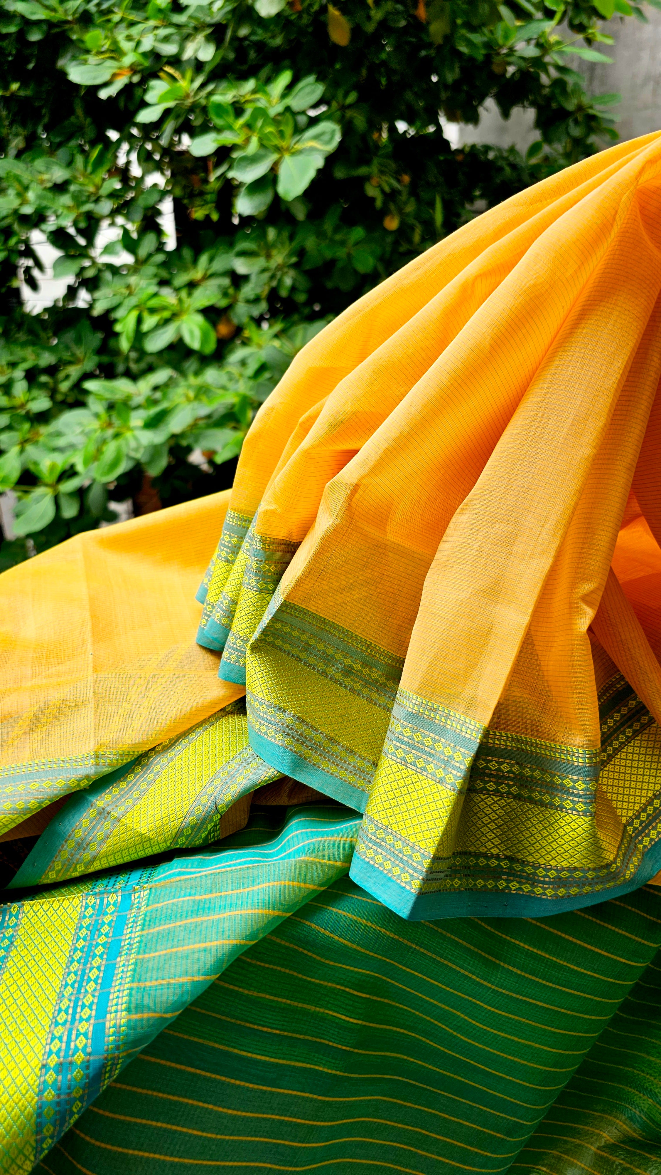 Raasta Saree with Traditional Hansa Resham Borders.