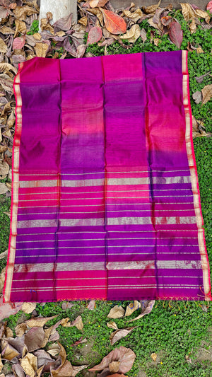 Tie and Dye Saree with Gold Zari Borders