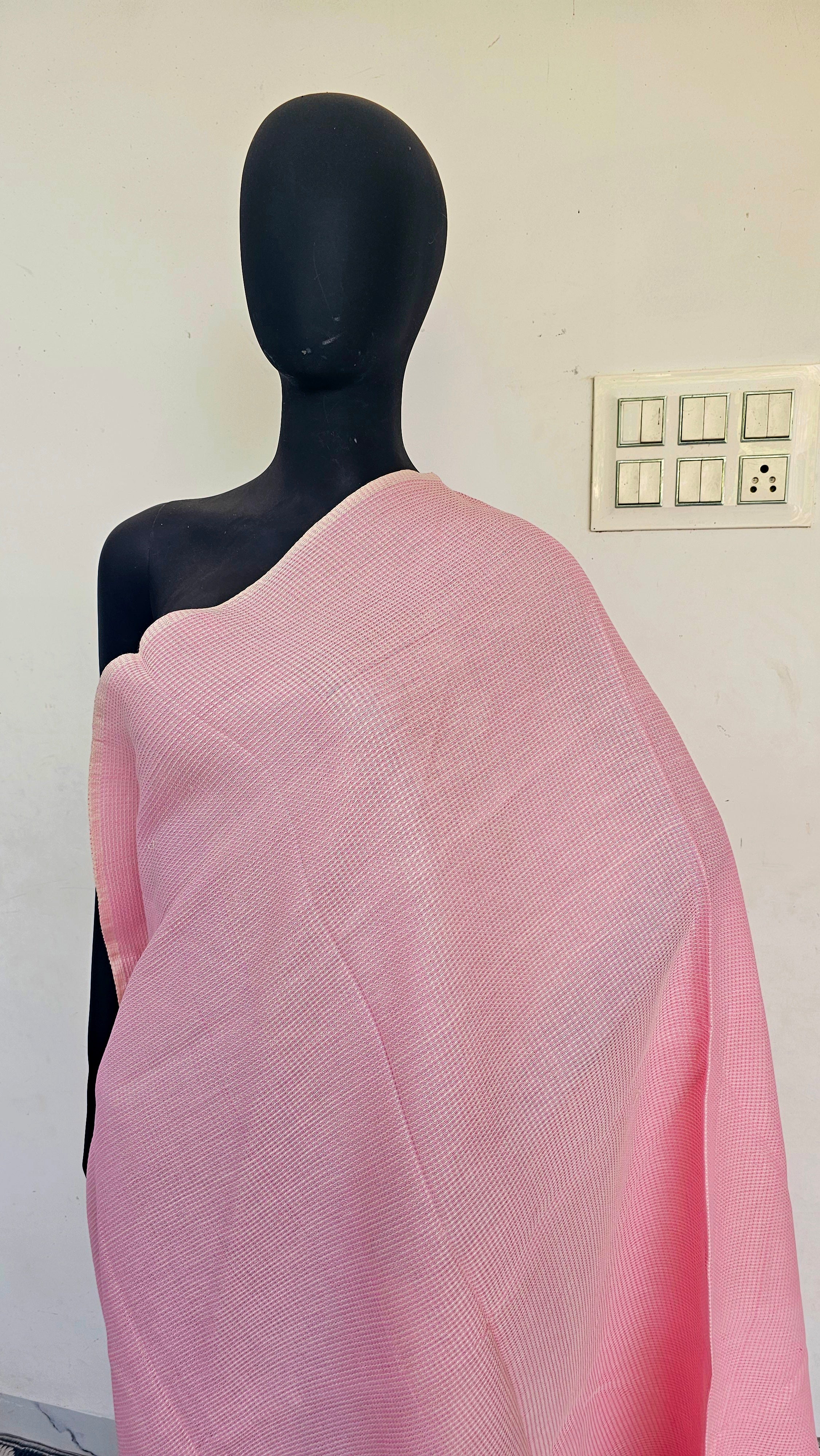Fabric in Cotton woven on 6 pedal Handloom.