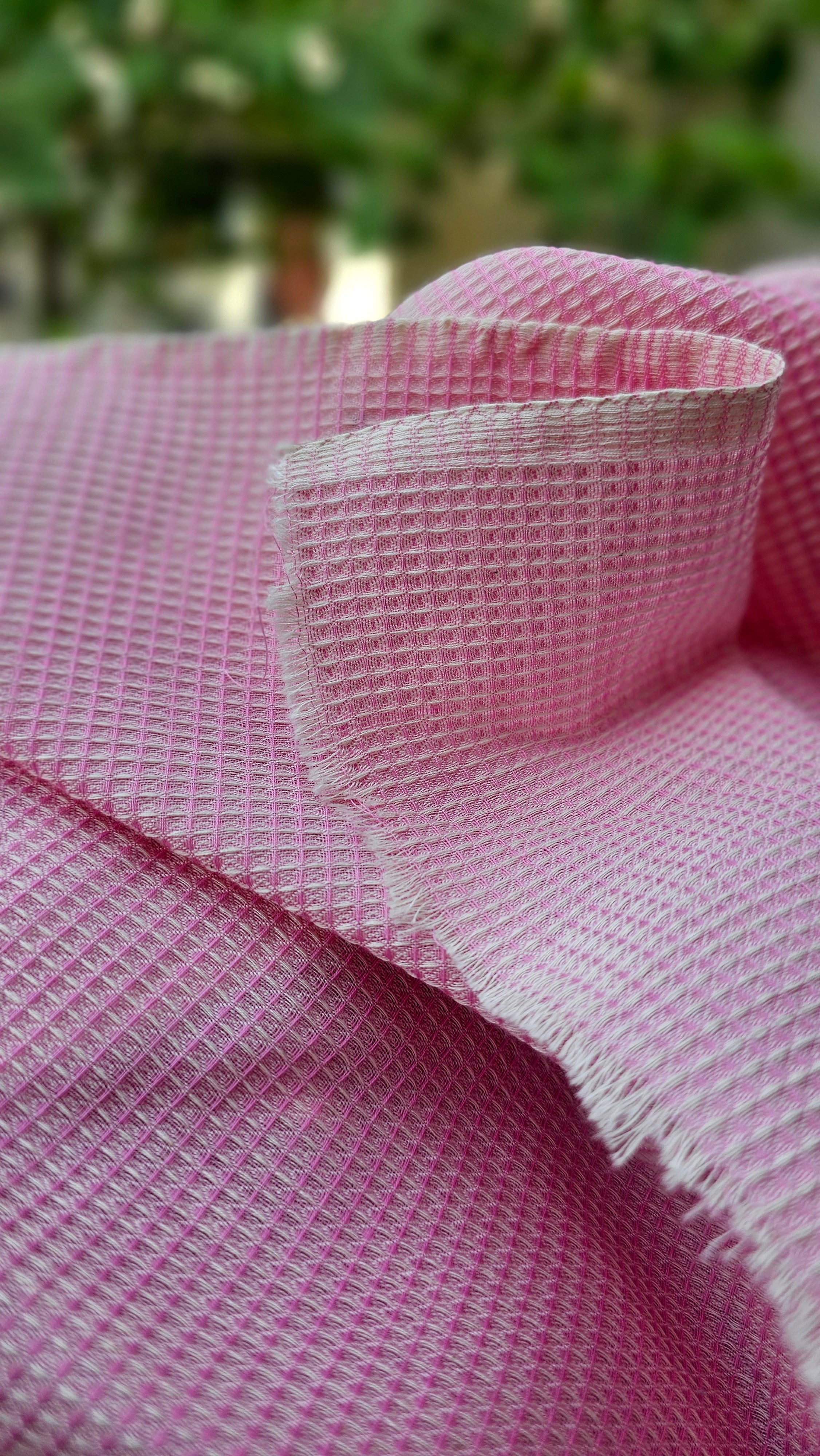 Fabric in Cotton woven on 6 pedal Handloom.