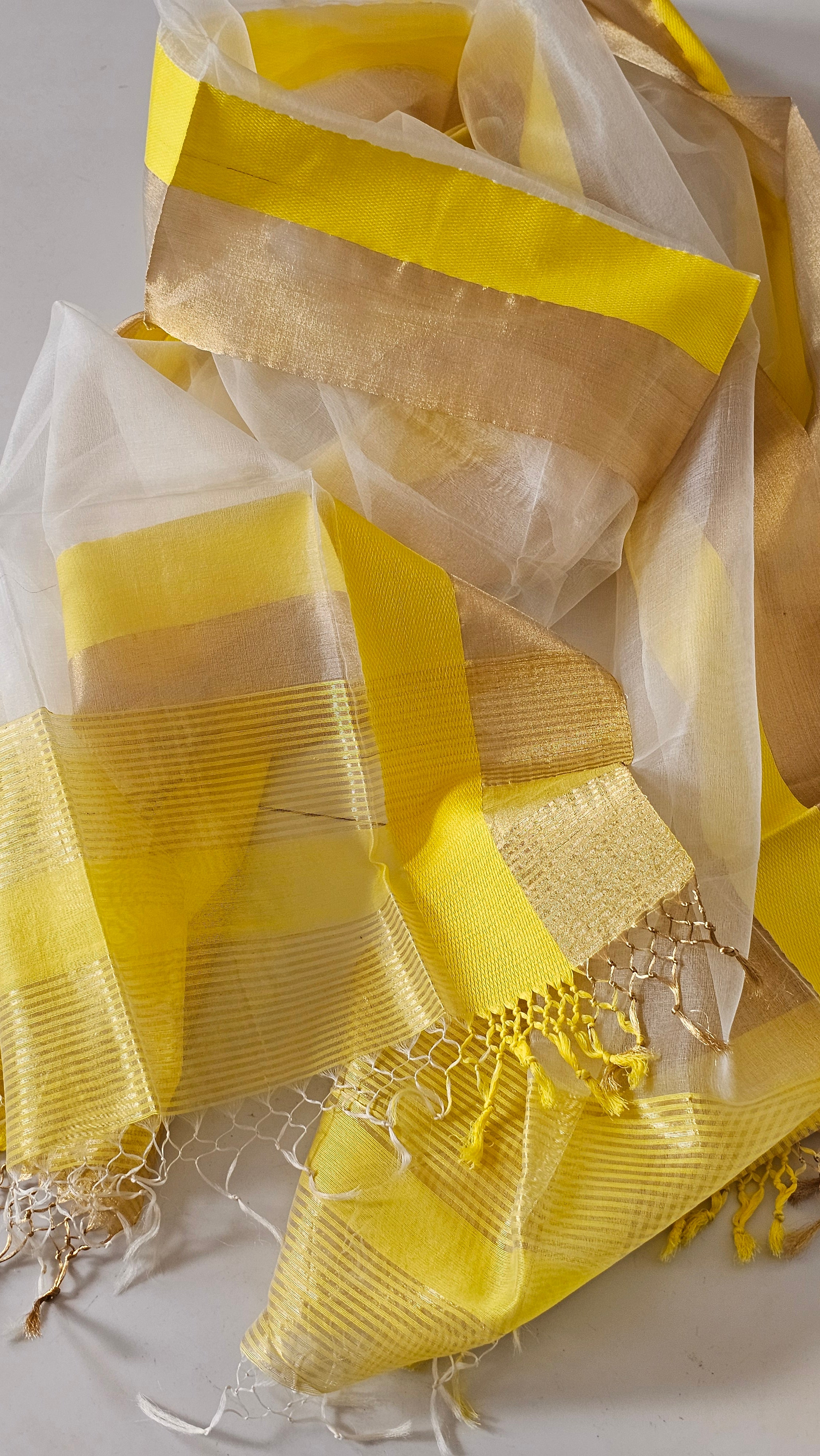 Ethereal Essence: Tissue Organza Silk Dupatta