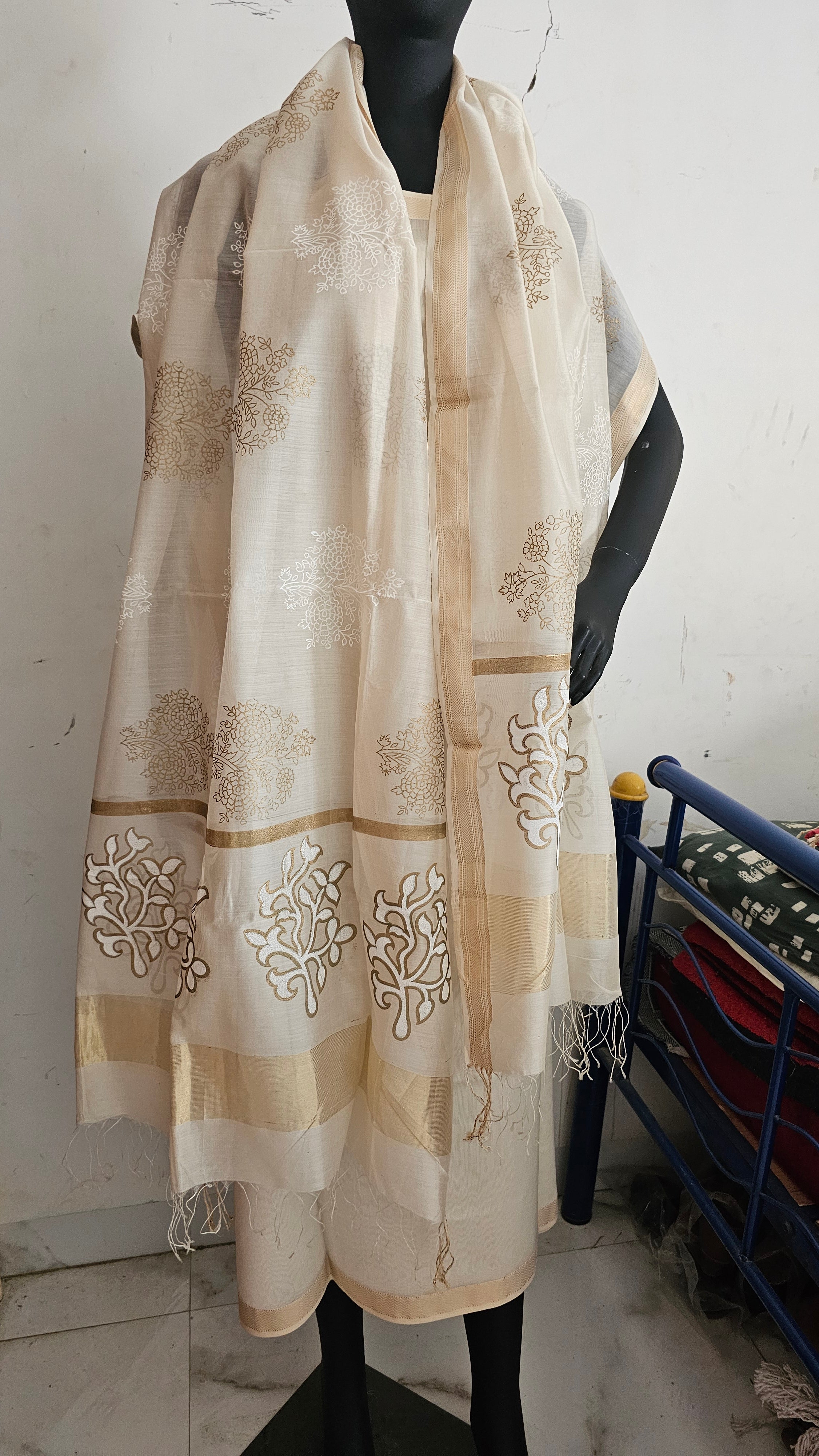 Heritage Weaves: Silk Cotton Top and Dupatta Set