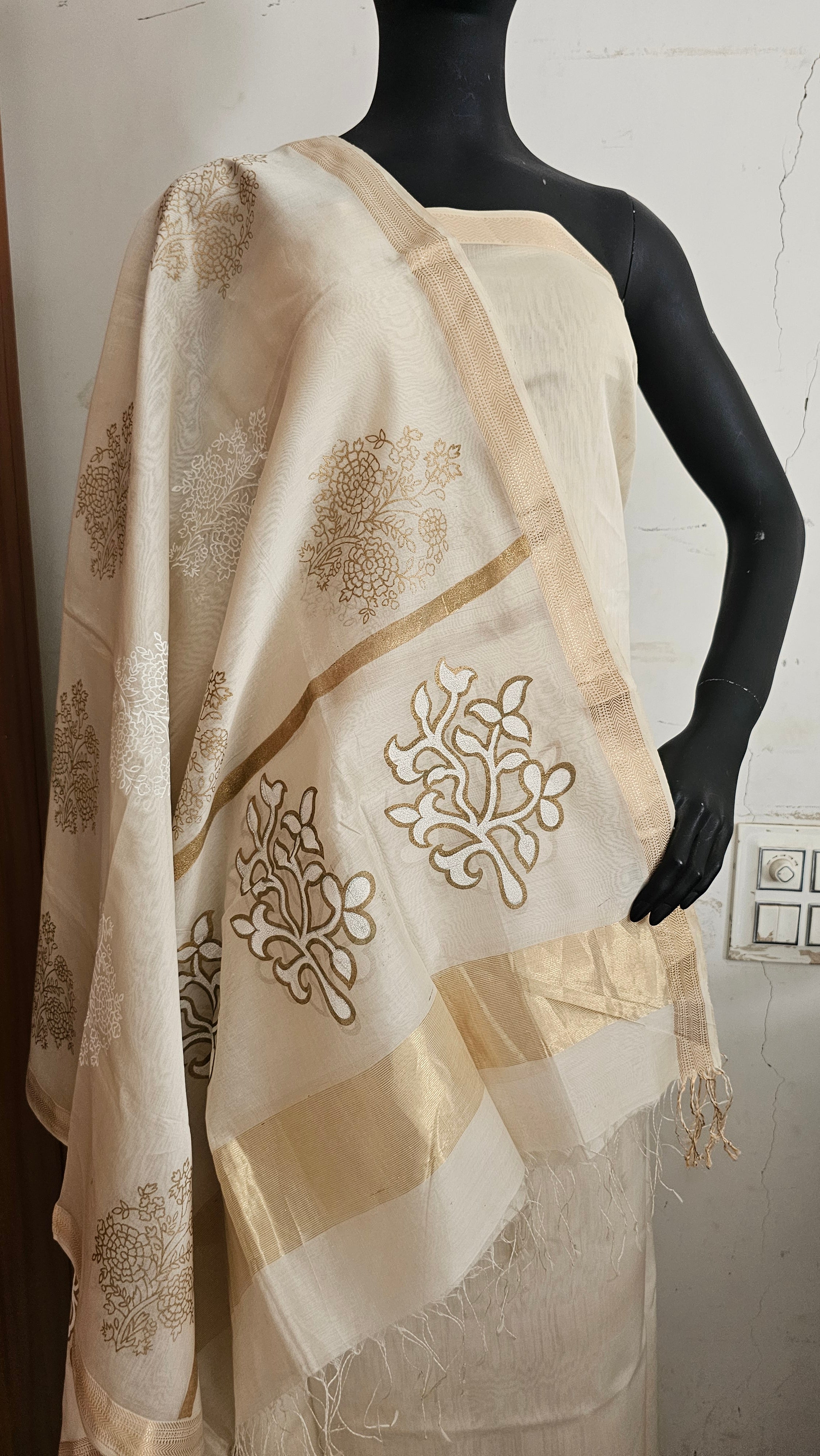 Heritage Weaves: Silk Cotton Top and Dupatta Set