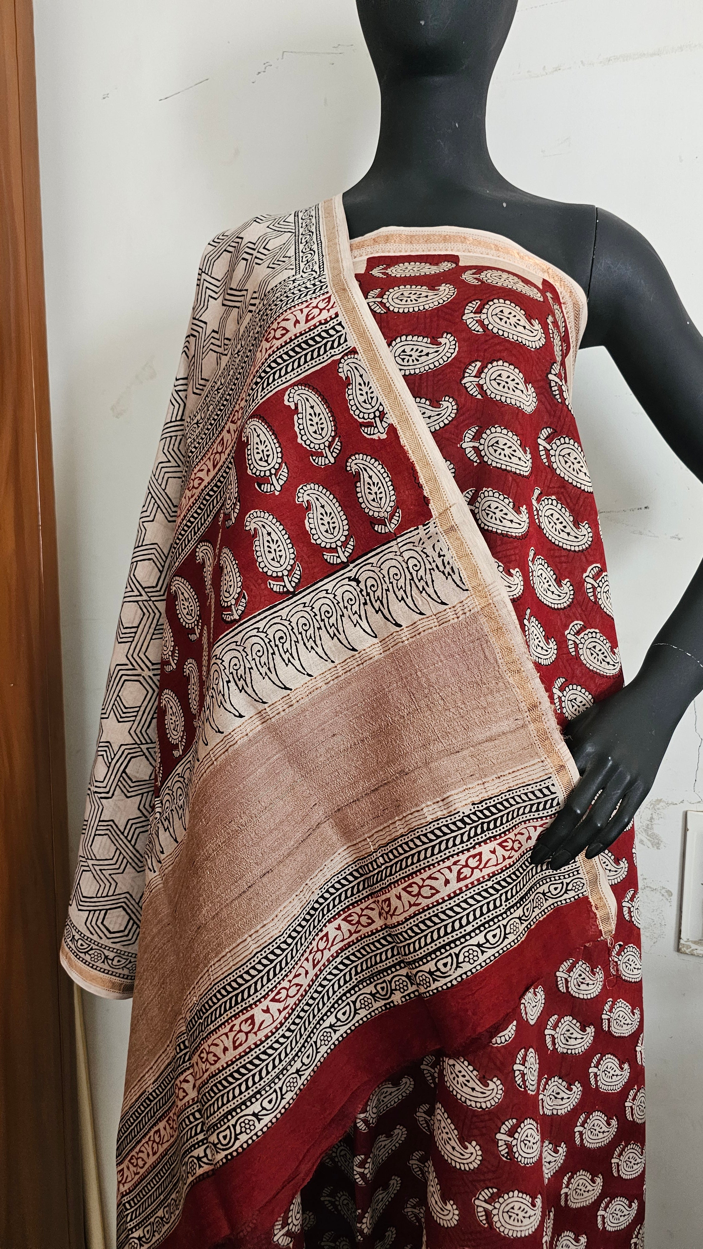 Maheshwari Silk / Cotton Bagh Print Suit