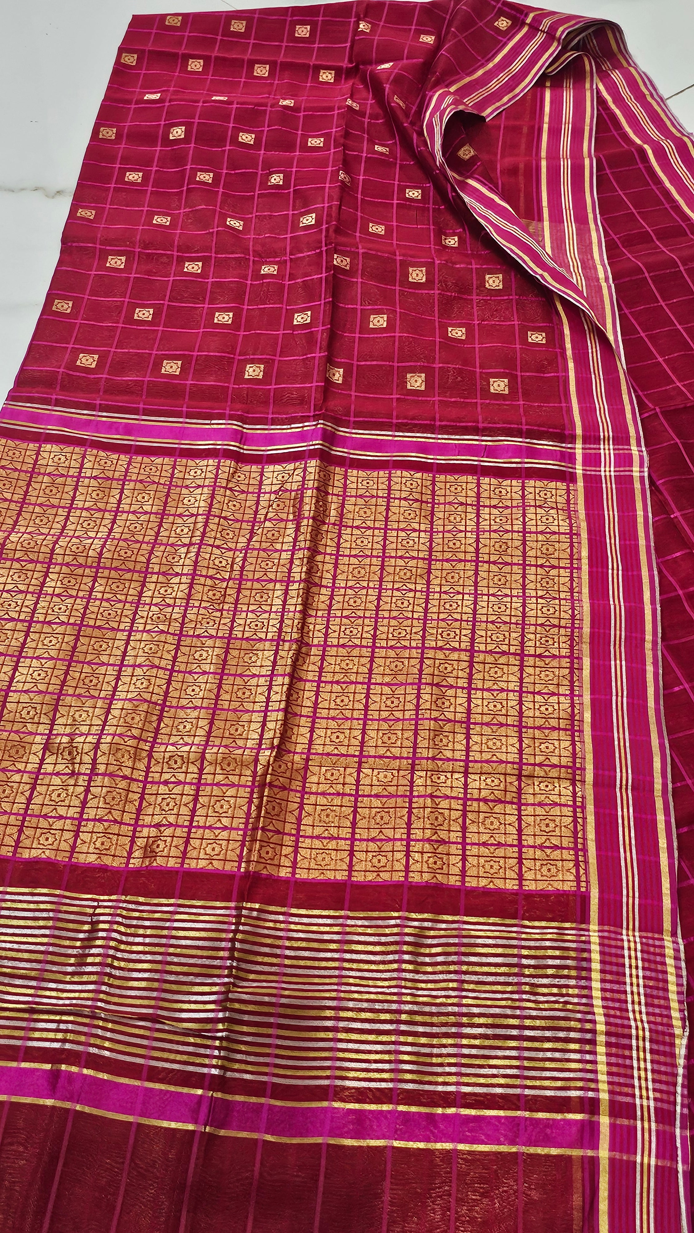 Maheshwari  square buti saree