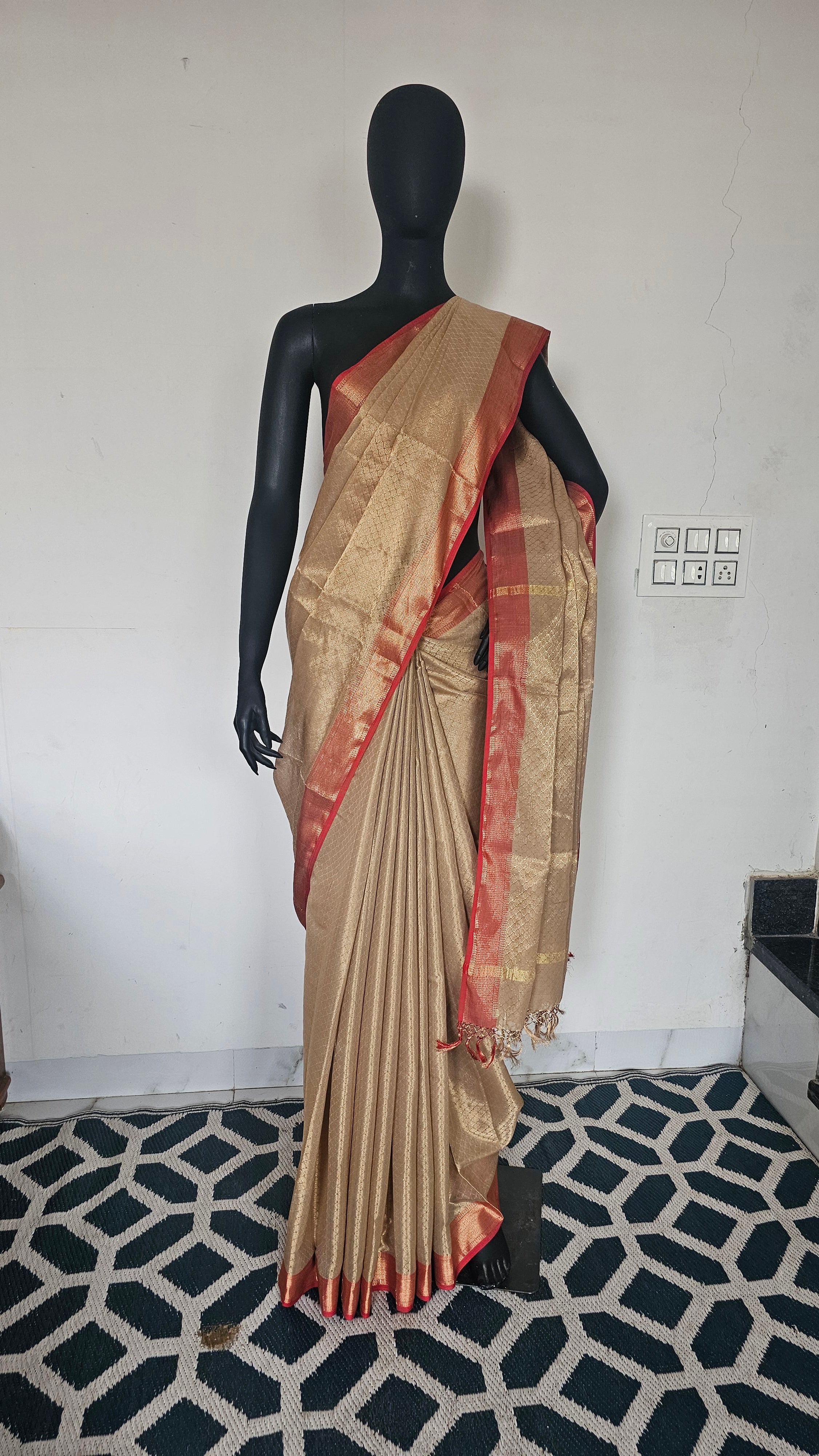 Tissue dobby Design saree