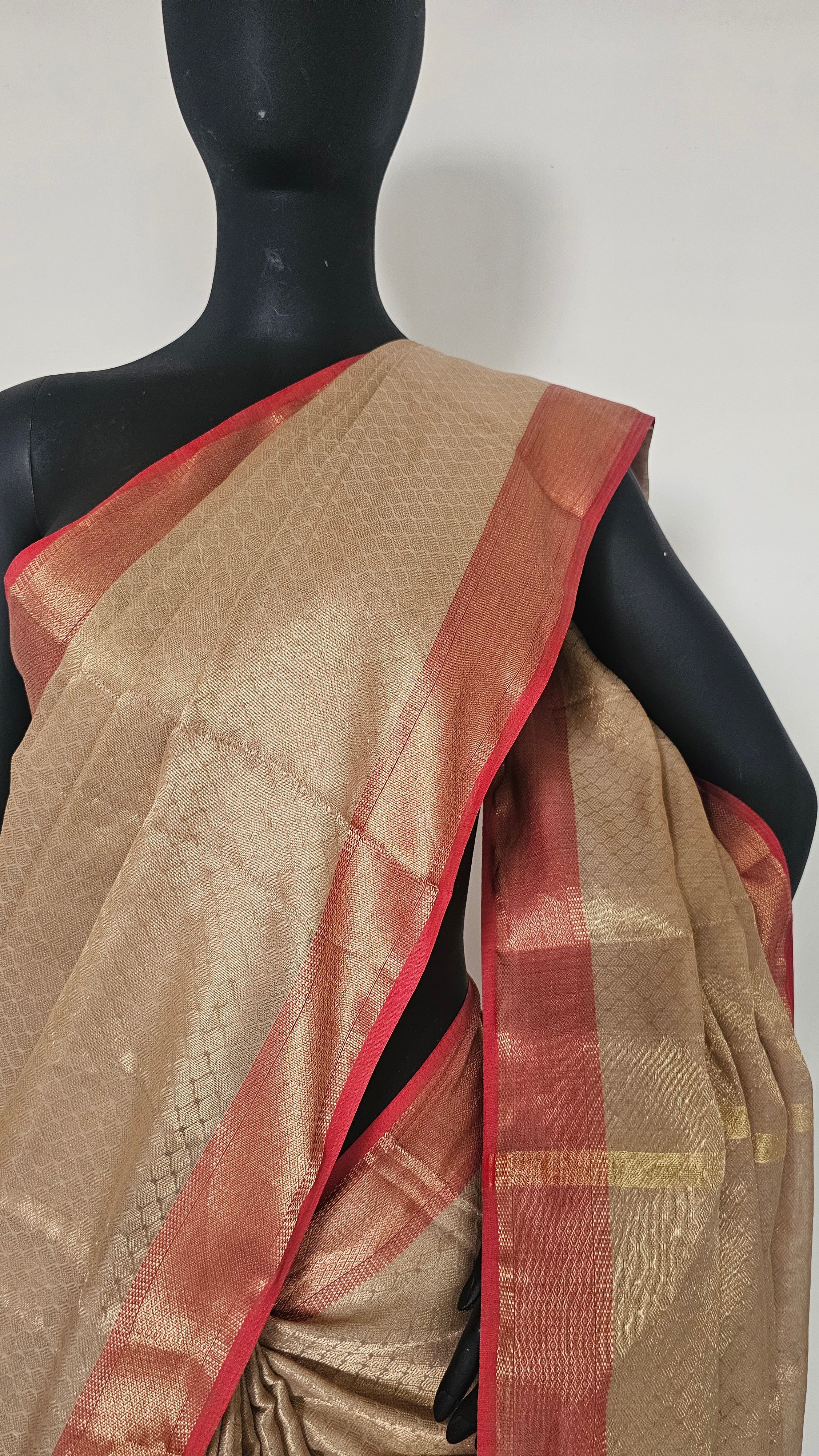 Tissue dobby Design saree