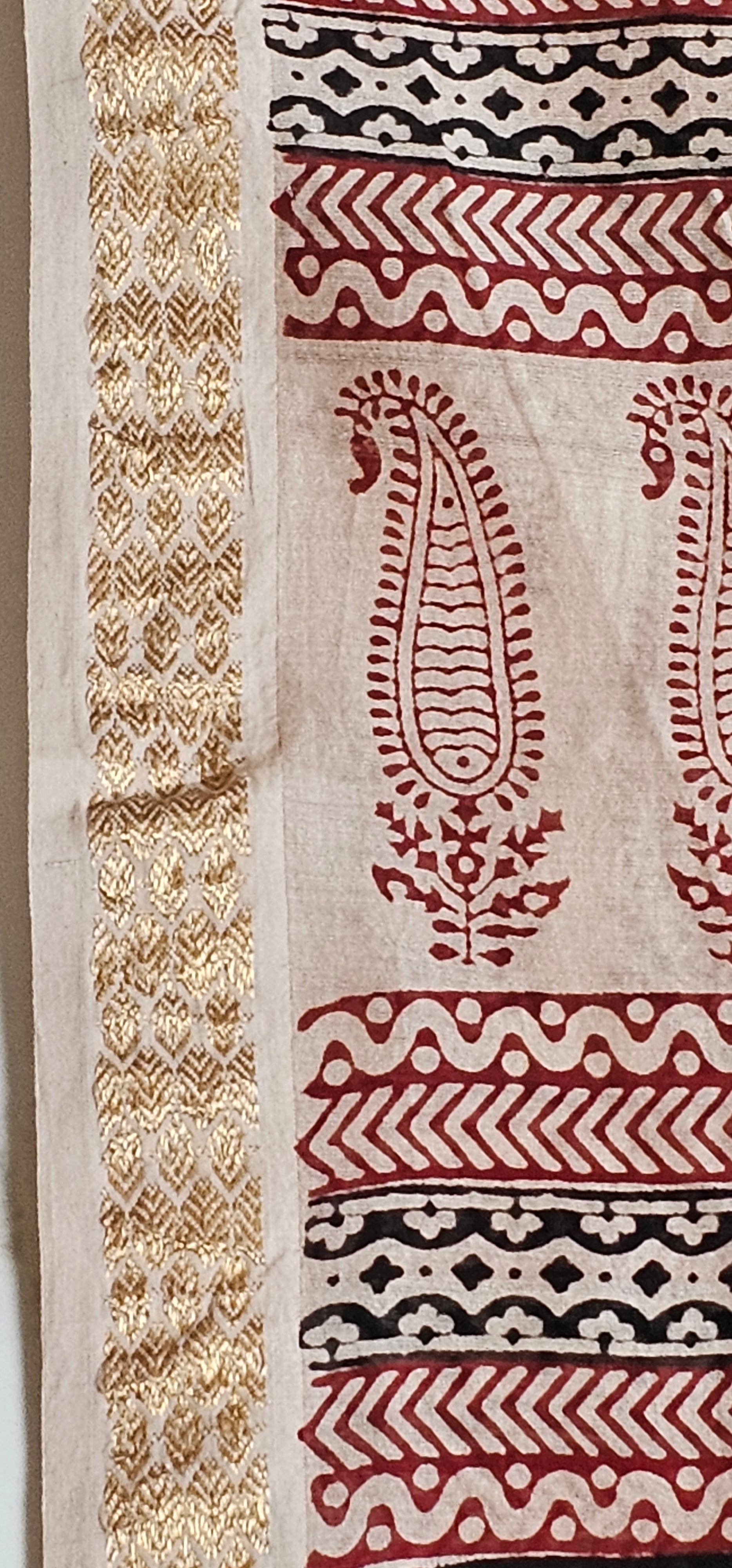 Silk/cotton  maheshwari  bhag print dupatta