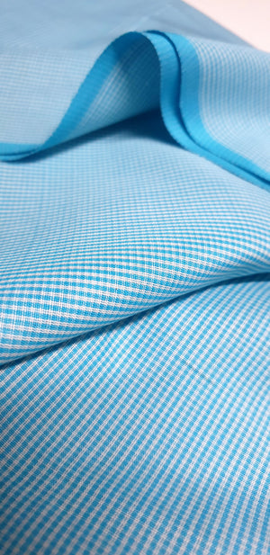 2×2 Fine count Mercerised Cotton Checks Fabric.
