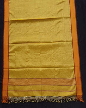 Gold Tissue Dupatta with Thread Borders.