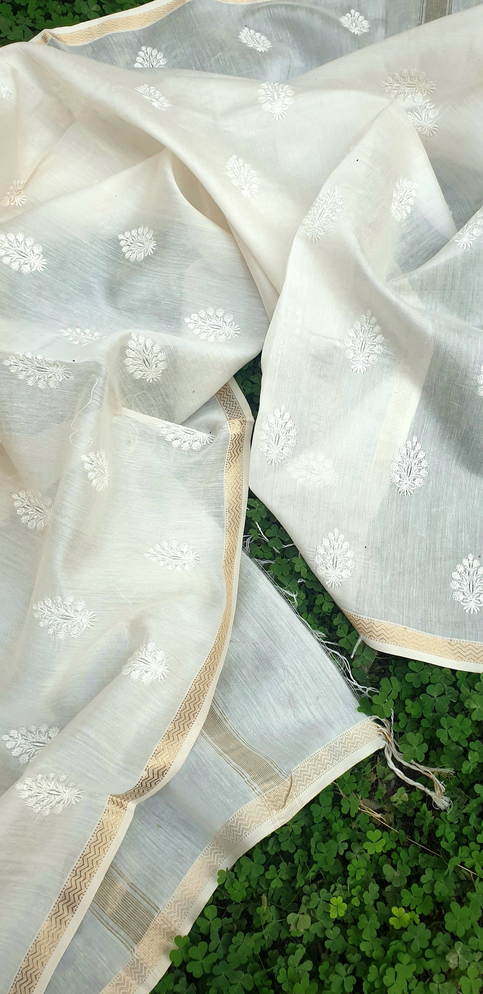 Dupatta with Embroidery.