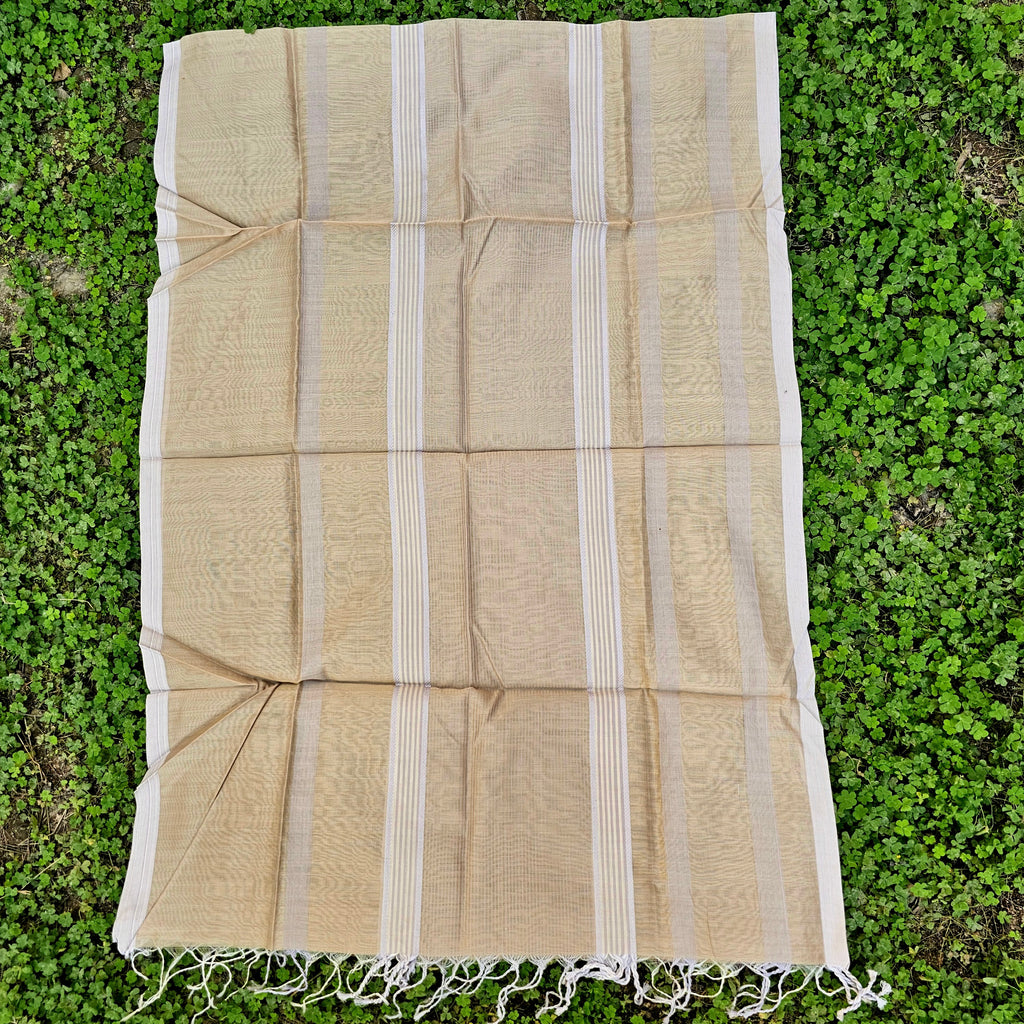 Stole with Stripes and woven Borders.