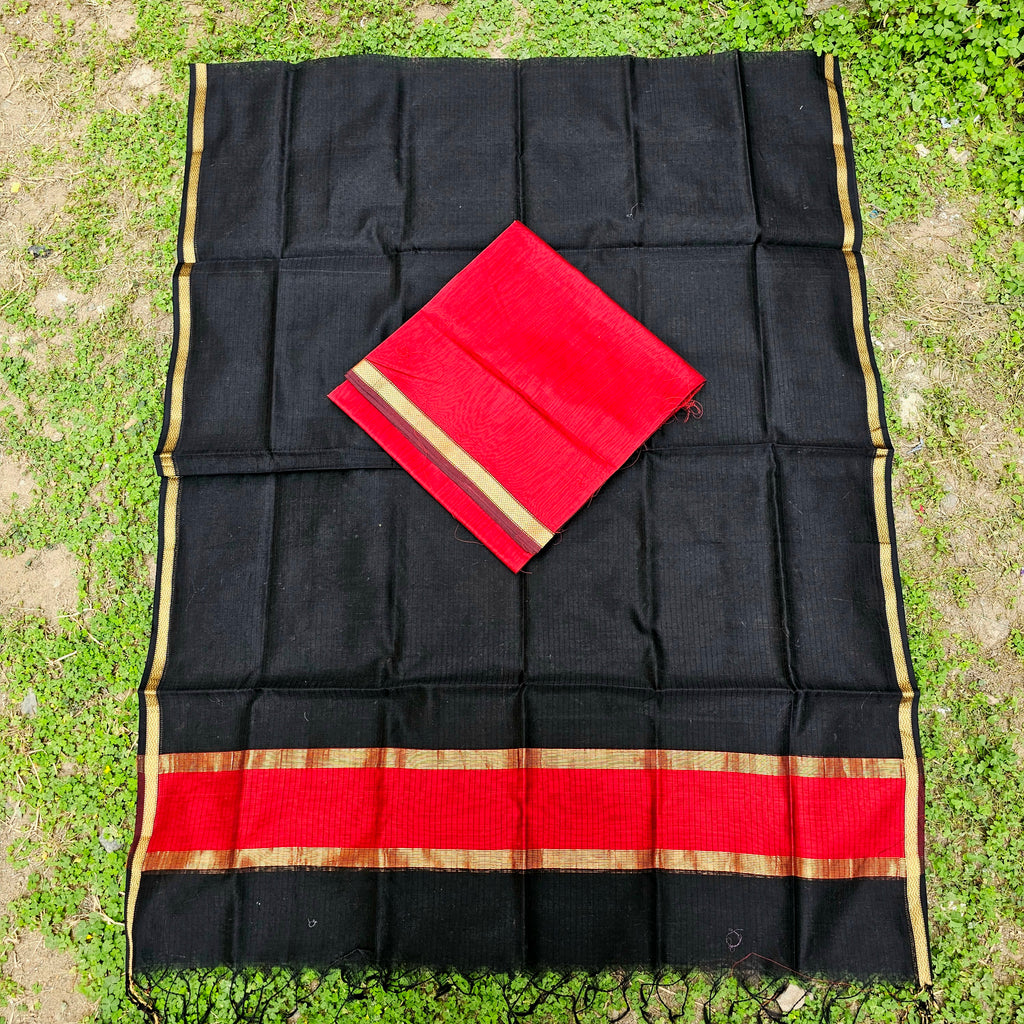 Top and Dupatta set with Black and Red combination. 